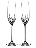 DIAMOND Flauta de champán Prosecco Par de copas de Prosecco de la colección 'Classic' cortadas a mano - Juego de 2 copas de cristal