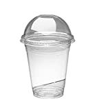 Vaso de batido para llevar con tapa abovedada