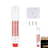 1 Uds. Dispensador de vasos de papel, dispensador de vasos montado en la pared, dispensador de portavasos, dispensador de vasos, dispensador de vasos de plástico para el hogar y la oficina
