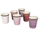 Baita Set de 6 vasos de agua de cerámica 340 ml