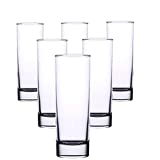 qbznanbei Vasos de Agua Vaso Vaso, Vasos Highball, Copas de Bebidas de Té Helado, Vaso de Jugo, Vasos de Cerveza y Cóctel Vidrio (Color: B (6 Piezas))