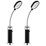 Navaris Magnetic BBQ Lamp - Set x2 COB LED Light for BBQ Grill - Lámparas de aluminio para exteriores Cuello flexible 360 ​​° Camping BBQ Lights