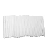 Pajitas ARLANDA Compatibles para Estathe en lignina, Pajita Desechable Compostable con Punta, también para Zumos de Frutas en brick Resistente, Insípida, Inodora, longitud 150 mm diam.3,3 mm color blanco