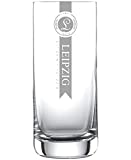 Miriquidi Leipzig Finest - Juego de 6 vasos largos de 0,33 l, con coordenadas, en vidrio, grabado láser, regalo y recuerdo de Leipzig