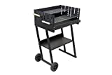 ACTIVA - Barbacoa de carbón rectangular grande de acero inoxidable