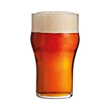 Rekean - Auténticos Vasos de Cerveza Transparentes - Juego de Pintas Sin Pie Original Nonic Apilable - Paquete de 6 - 34 cl