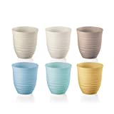 Guzzini Tierra Set de 6 Vasos Bajos, Poliestereo Reciclado Post Consumido, Multicolor, 9 cm, 6 unidades