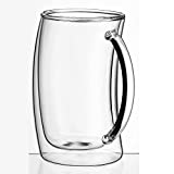 Vasos Taza de café curvada transparente Taza de cerveza de té de la leche Doble capa Utensilios creativos para el hogar B
