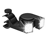 Guiseapue Accesorios para Barbacoa, Lámpara de Barbacoa LED Inalámbrica Multiusos, 2 Grupos de Luces Ajustables a 180, Luz de Bicicleta, Lámpara de Lectura, Camping, Exterior