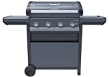 Campingaz Serie Select S, Barbacoa a gas, Barbacoa con 4 Acero Inoxidable, 1 Quemador Lateral, InstaClean Aqua, Sistema Modular Culinario, 13,6 kW, Modelo 2021, Gris