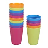 Toyvian 15 vasos de plástico coloridos vasos reutilizables para beber vasos suministros para fiestas 101-200 ml (color aleatorio)
