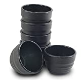 By SIGRIS Vaso hierro color negro 5 x 8 x 8 cm Set de 6 vasos set 6U