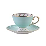 COLiJOL Trofeo Taza de café y platillo de cerámica, 6.76Oz / 200Ml Leche resistente al calor Tazas de leche Tazas de capuchino con asa Vasos Vasos para beber Taza de bebida Taza de leche Ta