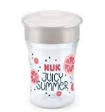 Nuk Fruits Magic Cup - Vaso para aprender a beber, 8 meses, 230ml, con borde 360°, libre de BPA, color: Rosa