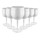 RB Balloon Cocktail Gin Blanco Plástico Premium Irrompible Reutilizable 40cl, Set de 6