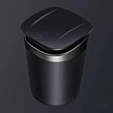 DANCER Cenicero portátil universal para automóvil con luz LED azul, Cenicero de metal en automóvil, Cenicero multifuncional, para portavasos, con tapa antideslizante (Color: D)
