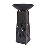 Mendler Exterior Columna Chimenea Brasero HWC-E65 Acero refractario antracita