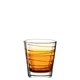 Leonardo Vario Structure 026841 - Juego de 6 vasos de agua aptos para lavavajillas, vidrio, 250 ml, color: naranja