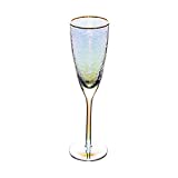 BYCZSYHCJ Copas de cristal puro Colección de flautas de champán Copas, Copa de vidrio, Creativo, Hogar, Personalidad, Tazas elegantes, Vasos de agua de vidrio de 9.1 onzas (Tamaño: S)