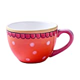 COLiJOL Trofeo Taza de café de cerámica roja, 16.23Oz / 480M / 480 Ml Afomolo Calentador Tazas Copas de cóctel con asa Pareja Copa Gafas Vasos Vasos para Hija Padre Niño Niña