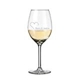 YourSurprise Copa de Vino Personalizada con Nombre - Copa de Vino Blanco Grabada con Nombre: Personalizada con Texto, Diseño y Diferentes Fuentes