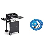 Sochef Barbacoa Piùgusto, Black & Campingaz Kit, Manguera, Abrazaderas Para Cilindros Conexión Italia Regulador De Presión De Gas Accesorio Para Barbacoa/Parrilla, 1 Litro, Color 23, Único