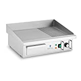 Royal Catering Electric Fry Top Doble Placa Eléctrica para Asar RCPG47-M (360 x 560 mm, placa lisa + estriada, 3000 W)