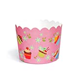 LotCow 50 vasos de papel para hornear, desechables y aptos para hornear, para muffins, cupcakes, cupcakes, para Navidad y bodas