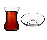 Juego de vasos y platillos de té turco (12 piezas)