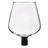 Decantador de vino de copa de vaso de bebida directa transparente Embalado en herramientas de barra de barra de tapón de botella de vino (Color: transparente)