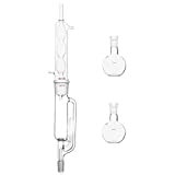 Zhinwen.  Herramientas de laboratorio, extractor Soxhlet de 250ml, cuerpo superior 40/38 24/40 inferior, un condensador Allihn, dos accesorios para matraz de laboratorio de fondo plano, química de laboratorio