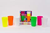 Mojito Design Copas de Cóctel Línea 35 6 Colores, Multicolor, 7,8x7,8x11,5 cm, 6 unidades