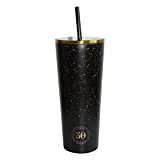 Starbucks 50th Anniversary Collection Cold Cup Gold Black - Vaso reutilizable de acero inoxidable para bebidas frías