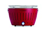 LotusGrill LG G34 RD Barbacoa de Mesa Ca Carbón, Rojo, 35x26x23,4 cm