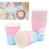 Vaso de papel para fiesta Autuncity, 30 vasos en 2 paquetes, vaso de papel de calidad, práctico y fiable para fiestas de baile, cócteles, barbacoas, cumpleaños