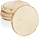 com-four® 8X Posavasos de Madera Natural - Posavasos de Cristal - Posavasos para Vasos - Discos de Madera para Manualidades - Ø Aprox 11-13 cm