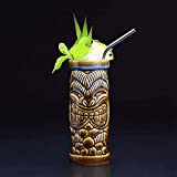 Tazas de cóctel Tiki, cerámica hawaiana para fiestas, copas de cóctel exóticas, bar creativo Tiki Bar para fiestas hawaianas profesionales (Haidaoqib)