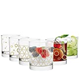 Vaso de agua Vaso de cóctel Vaso decorado Vaso bajo Vaso de refresco |  Colección Vilde |  200ml |  Juego de 6 piezas |  3 razones