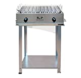 Barbacoa de gas Bep 100% Made in Italy artesanal acero inoxidable 2 QUEMADORES