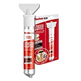 Fischer 552152 - Masilla de relleno, en tubo con espátula integrada, para tapar agujeros y grietas, acabado liso, Color Blanco, 70 ml