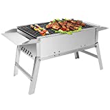 SunJas BBQ Parrilla de carbón Práctico portátil y plegable Camping Mini estufa Barbacoa Picnic Camping