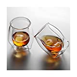 CJshop Vasos de agua de doble pared Beber whisky Vasos para beber Vidrio profesional Whisky escocés Nosa Vasos Rock Brandy Copas de degustación de vino Vasos