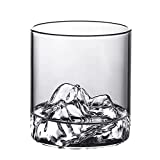 DINGDONGI Vasos de Whisky Cortos de 200ml/300ml, Diseño Grabado Montaña, Regalo Personalizado para los Amantes del Whisky, para Scots, Bourbons, Scotch, Cóctel, Ron, Long Life, Vodka