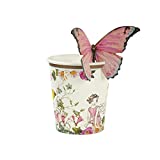 Talking Tables TSFAIRY-BFLYCUP Vaso de papel desechable con mariposa, tela, multicolor