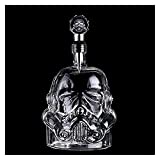 XINYUDAGE Juego de copas de vino con decantador de whisky Storm Trooper Casco Copa de whisky Copas de vino Accesorios Regalo creativo para hombres, botella, iteración