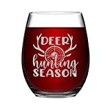 Copas de vino con escritura en inglés 'Deer', divertidas copas de vino, sin tallo, grabadas con láser, para él, ella, mamá, esposa, jefe, 455,2 g