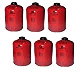 Kemper, pack de 6 cartuchos de gas 460 g mezcla butano propano KEMPER con válvula 7/16 Bonbonne camping EN 417