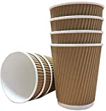 Kraft - Vasos De Papel Desechables De 3 Capas, 33 Capas, Para Té, Café, Bebidas Calientes, Color: Marrón