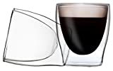 Duos 2 tazas de café de doble pared de 80 ml, juego de efecto flotante, también apto para té turco, DUOS by Feelino