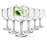 RB Globo Cóctel Gin Vasos Plástico Premium Irrompible Reutilizable 40cl, Juego de 6